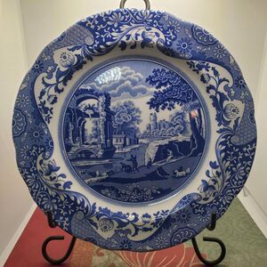Spode Italian Blue Dinner Plate Porcelain Made in England 10.5" Downton Abbey